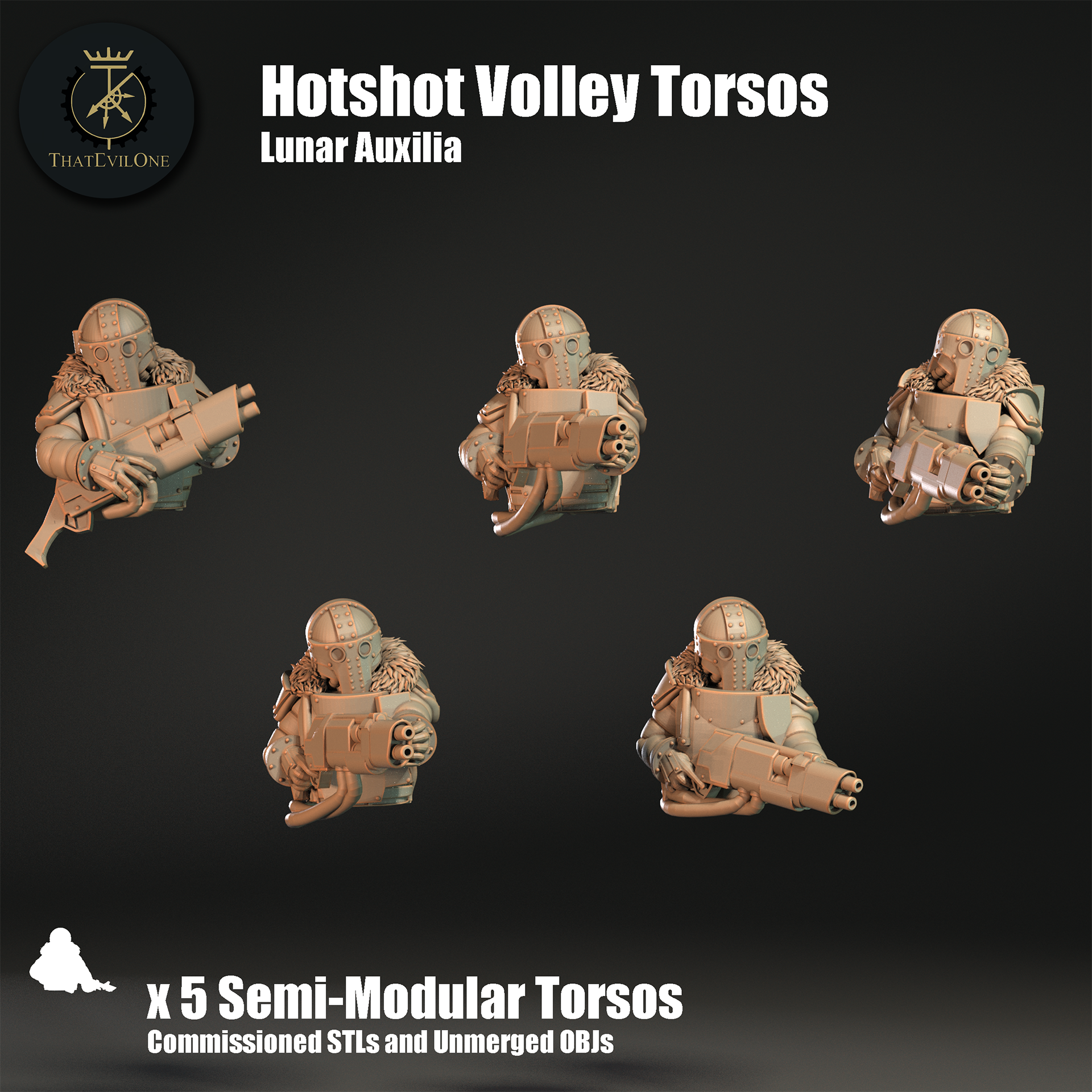Lunar Auxilia Hotshot Volley Torsos - Commissioned